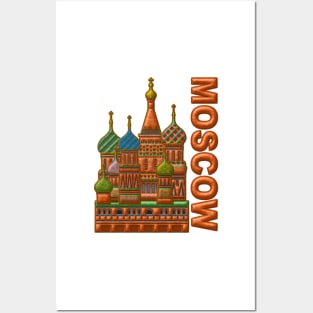 St. Basil's Cathedral, Kremlin, Moscow, Russia, Posters and Art